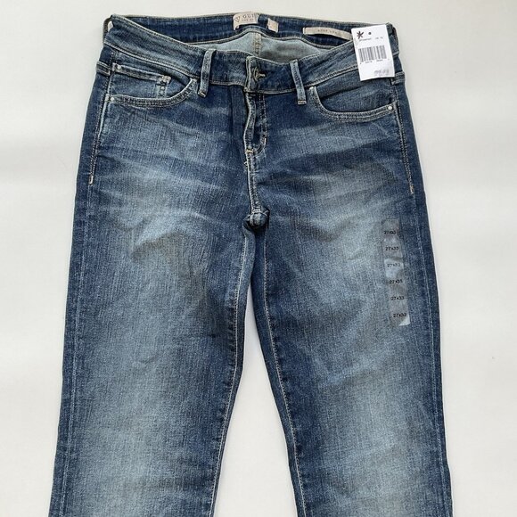 Guess Women’s Low Rise Boot Cut Jeans In Blue Denim Size 27 - Picture 5 of 14
